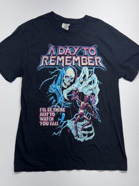 A Day To Remember Band Tee Mens Large Black Graphic Skeleton Shirt